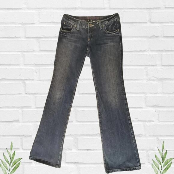 Y2k Mossimo Supply Co Women's 7R Fit 6 W30 L32 Dark Wash Bootcut Western Jeans - Picture 4 of 16